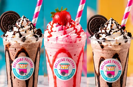 Three milkshakes at Delicias Factory