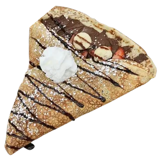 Crepa with chocolate, strawberries, banana and whipped cream at Delicias Factory in Branson