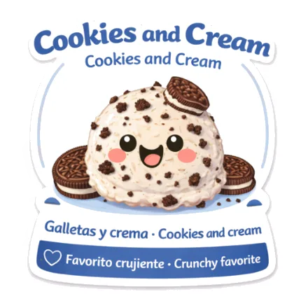 Cookies and Cream milkshake flavor