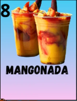 Mangonada lotería card at Delicias Factory