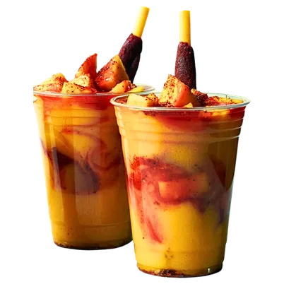 Mangonadas with chamoy and tamarind straw at Delicias Factory in Branson
