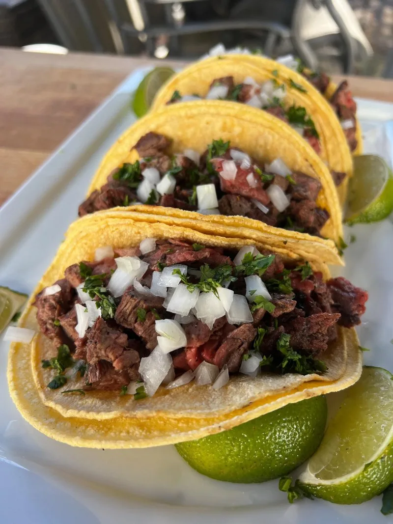 Carne Asada Street Tacos at Delicias Factory in Branson