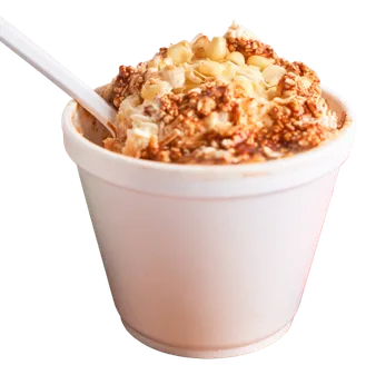 Elote en vaso, Mexican street corn in a cup at Delicias Factory in Branson